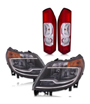 Headlight Set For 14-23 Ram ProMaster 1500, 14-23 Ram ProMaster 2500, 14-23 Ram ProMaster 3500; CAPA Certified