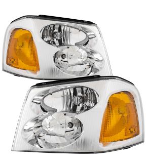 Headlight Set For 02-09 GMC Envoy; CAPA Certified