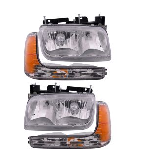 Headlight Set For 99-00 Cadillac Escalade, 99-00 GMC Yukon