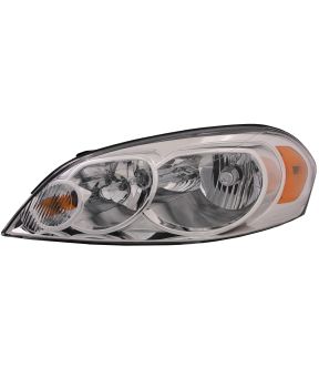 Left Driver Side Headlight For 06-14 Chevrolet Impala, 14-16 Chevrolet Impala Limited, 06-07 Chevrolet Monte Carlo; CAPA Certified