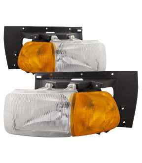 Headlight Set For 98-05 Sterling Truck AT9500, 98-08 Sterling Truck LT8500, 98-08 Sterling Truck LT9500