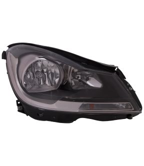 Right Passenger Side Headlight For 12-15 Mercedes-Benz C250, 12-15 Mercedes-Benz C350, 12-15 Mercedes-Benz C63 AMG; CAPA Certified