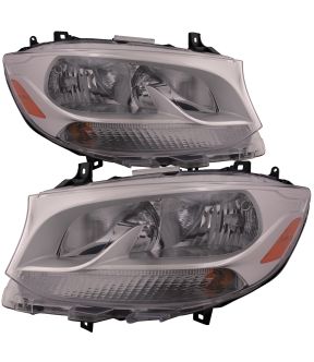 Headlight Set For 19-23 Mercedes-Benz Sprinter 1500, 19-25 Mercedes-Benz Sprinter 2500, 19-25 Mercedes-Benz Sprinter 3500; CAPA Certified