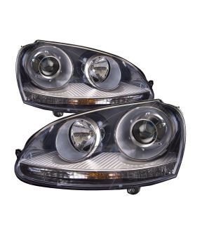 Headlight Set For 06-10 Volkswagen Golf, 05-10 Volkswagen Jetta, 06-10 Volkswagen Rabbit