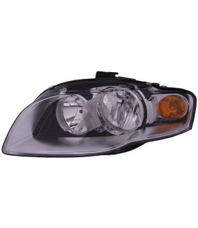 Left Driver Side Headlight For 05-09 Audi A4, 05-08 Audi A4 Quattro, 07-08 Audi RS4, 05-08 Audi S4; CAPA Certified