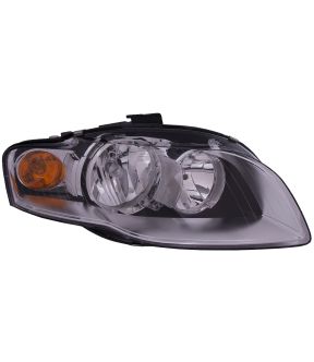 Right Passenger Side Headlight For 05-09 Audi A4, 05-08 Audi A4 Quattro, 07-08 Audi RS4, 05-08 Audi S4; CAPA Certified