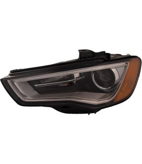 Left Driver Side Headlight For 15-16 Audi A3, 15-16 Audi S3; CAPA Certified