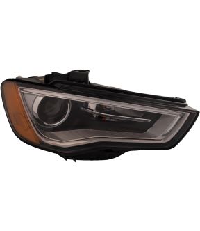 Right Passenger Side Headlight For 15-16 Audi A3, 15-16 Audi S3; CAPA Certified