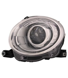 Left Driver Side Headlight For 12-18 Fiat 500; CAPA Certified