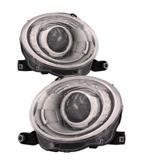 Headlight Set For 12-18 Fiat 500; CAPA Certified