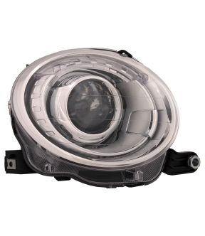 Right Passenger Side Headlight For 12-18 Fiat 500