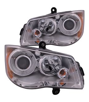 Headlight Set For 08-16 Chrysler Town & Country; CAPA Certified