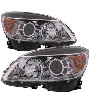 Headlight Set For 08-11 Mercedes-Benz C300, 08-11 Mercedes-Benz C350, 08-11 Mercedes-Benz C63 AMG