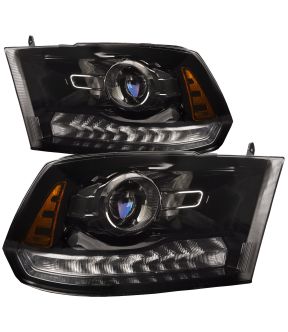Headlight Set For 13-18 Ram 1500, 19-22 Ram 1500 Classic, 13-18 Ram 2500, 13-18 Ram 3500
