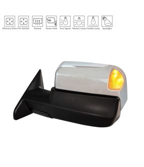 Left Driver Side Door Mirror For 19-20 Ram 2500, 19-20 Ram 3500