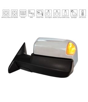 Left Driver Side Door Mirror For 19-22 Ram 2500, 19-22 Ram 3500