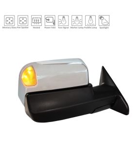 Right Passenger Side Door Mirror For 19-22 Ram 2500, 19-22 Ram 3500