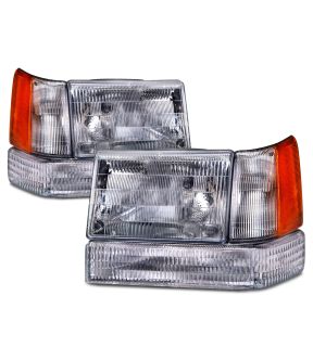 Headlight Set For 93-96 Jeep Grand Cherokee