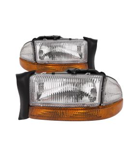 Headlight Set For 98-04 Dodge Dakota, 98-03 Dodge Durango