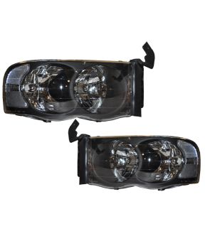 Headlight Set For 02-05 Dodge Ram 1500, 02-05 Dodge Ram 2500, 02-05 Dodge Ram 3500