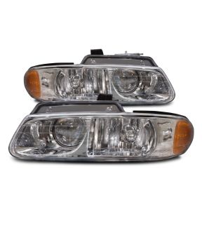 Headlight Set For 00 Chrysler Town & Country, 00 Dodge Caravan, 00 Plymouth Voyager