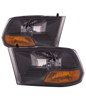 Headlight Set For 09-10 Dodge Ram 1500, 11-14 Ram 1500, 15-16 Ram 2500, 17-18 Ram 3500