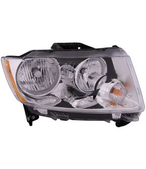 Right Passenger Side Headlight For 11-13 Jeep Compass