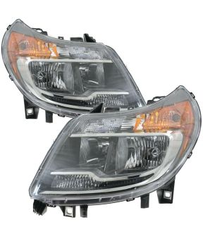 Headlight Set For 14-23 Ram ProMaster 1500, 14-23 Ram ProMaster 2500, 14-23 Ram ProMaster 3500; CAPA Certified