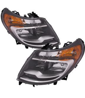 Headlight Set For 14-23 Ram ProMaster 1500, 14-23 Ram ProMaster 2500, 14-23 Ram ProMaster 3500; CAPA Certified