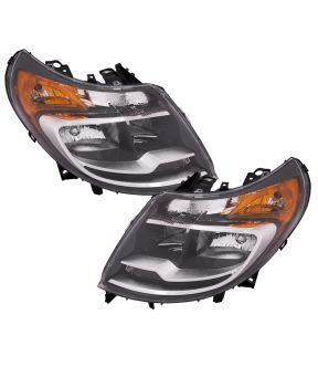 Headlight Set For 14-23 Ram ProMaster 1500, 14-23 Ram ProMaster 2500, 14-23 Ram ProMaster 3500