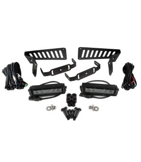 SS6 Cowl LED Bracket Kit White Driving for 2018-2023 Jeep JL Wrangler/Gladiator