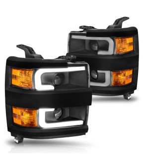 Headlight Set For 15-19 Chevrolet Silverado 2500 HD, 15-19 Chevrolet Silverado 3500 HD