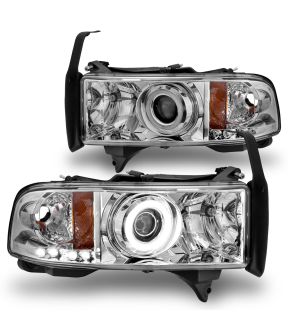 Headlight Set For 97-01 Dodge Ram 1500, 94-02 Dodge Ram 2500, 94-02 Dodge Ram 3500