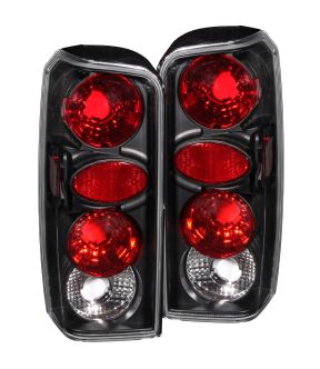 Black Housing Halogen Tail Light Compatible with Jeep Cherokee 1997-2001 Includes Left Driver and Right Passenger Side Tail Lights