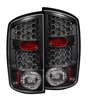 Black Housing LED Tail Light Compatible with Dodge Ram 1500 2500 3500 2002-2006 Includes Left Driver and Right Passenger Side Tail Lights