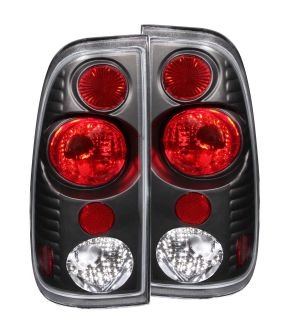 Black Housing Halogen Tail Light Compatible with Ford F-150 F-250 F-250 Super Duty F-350 Super Duty 1997-2007 Includes Left Driver and Right Passenger Side Tail Lights