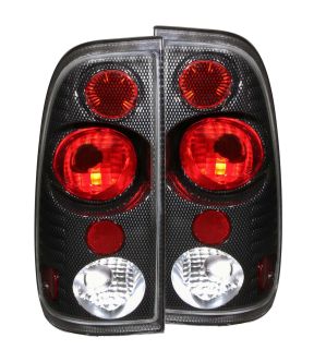 Halogen Tail Light Compatible with Ford F-150 F-250 F-250 Super Duty F-350 Super Duty 1997-2007 Includes Left Driver and Right Passenger Side Tail Lights Carbon
