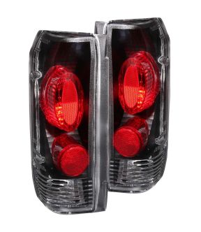 Black Housing Incandescent Tail Light Compatible with Ford Bronco F-150 F-250 F-350 1989-1998 Includes Left Driver and Right Passenger Side Tail Lights