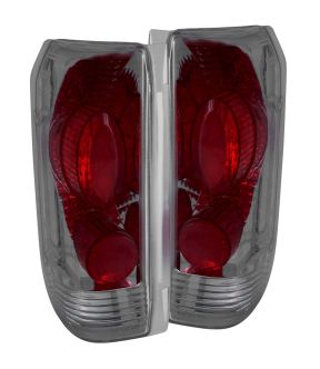 Halogen Tail Light Compatible with Ford Bronco F-150 F-250 F-350 1989-1998 Includes Left Driver and Right Passenger Side Tail Lights with Smoke Lens