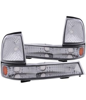Chrome Housing Incandescent Signal Light Compatible with Ford Ranger 1998-2000 Includes Left Driver and Right Passenger Side Signal Lights