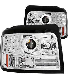 Headlight Set For 92-96 Ford Bronco, 92-96 Ford F-150, 92-98 Ford F-250, 92-98 Ford F-350