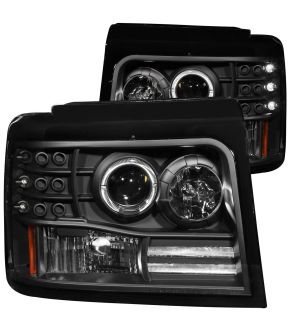 Headlight Set For 92-96 Ford Bronco, 92-96 Ford F-150, 92-98 Ford F-250, 92-98 Ford F-350