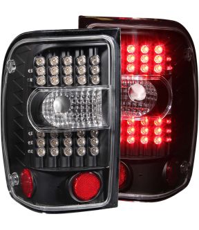 Black Housing LED Tail Light Compatible with Ford Ranger 2001-2010 Includes Left Driver and Right Passenger Side Tail Lights