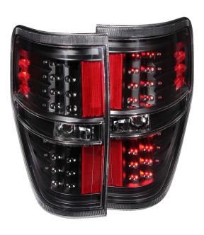 Headlights Depot 09-14 Ford F-150 LED Tail Light (Set; LED; Black)