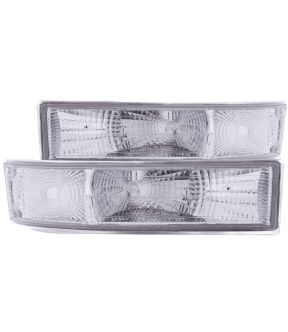 Chrome Housing Incandescent Signal Lights Compatible with Chevrolet Astro 1995-2005 Includes Left Driver and Right Passenger Side Signal Lights