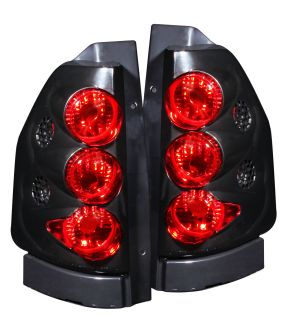 Black Housing Halogen Tail Light Compatible with GMC Envoy 2002-2006 Includes Left Driver and Right Passenger Side Tail Lights