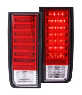 LED Tail Light Compatible with Hummer H2 2003-2009 Includes Left Driver and Right Passenger Side Tail Lights with Red and Clear Lens