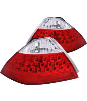 Halogen Tail Light Compatible with Honda Accord 2006-2007 Includes Left Driver and Right Passenger Side Tail Lights with Red and Clear Lens