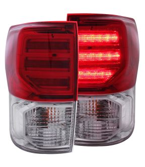 Headlights Depot 07-13 Toyota Tundra LED G2 Tail Lights (Set; LED; Red)