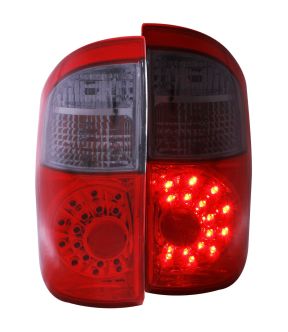 Headlights Depot 00-06 Toyota Tundra Smoked LED Tail Lights (Set; LED; Red; Smoked)